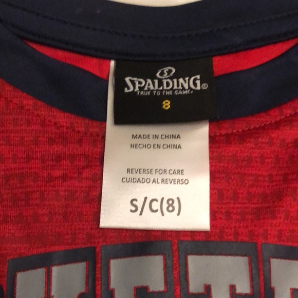 NWT Boys Spalding Performance Basketball SS T-Shirt - Size 8 - 100% Polyester - Picture 6 of 7